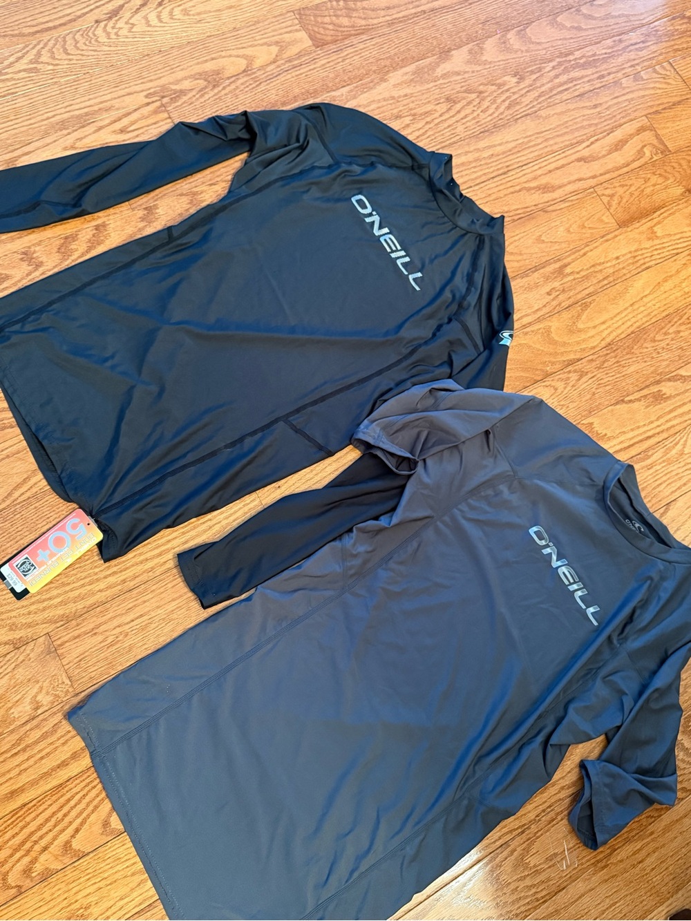 O'Neill Basic Skins UPF 50+ Black Rash Guard Long Sleeve 2XL Gray SS Size 2XLT